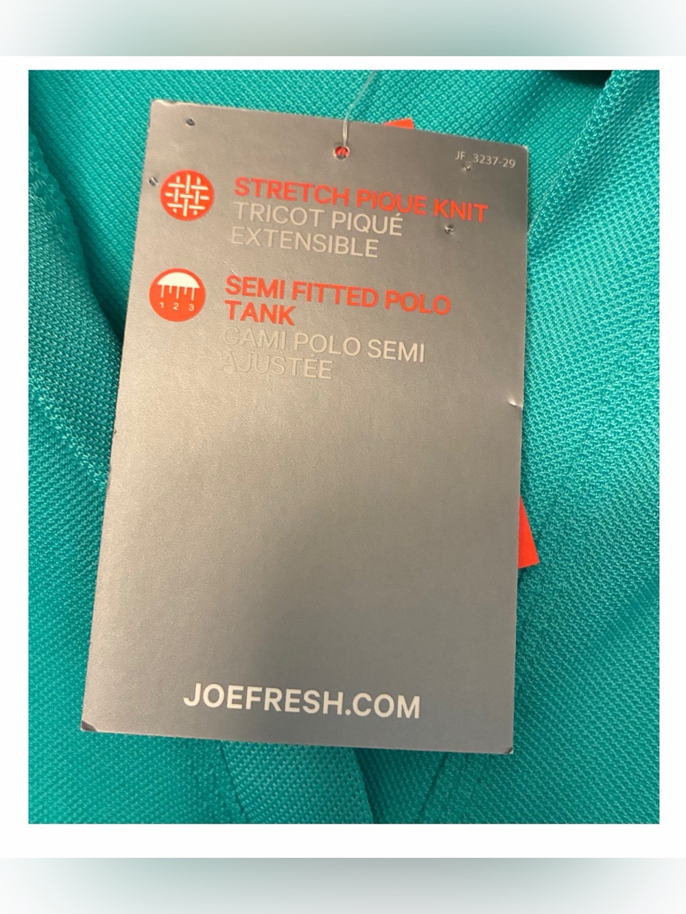JOE FRESH NWT Active Teal Sleeveless Polo Tank Top Small Moisture Wicking Golf - Picture 11 of 16